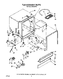 TUB ASSEMBLY, LIT/OPTIONAL Diagram and Parts List for WU4300Y0  Roper Dishwasher