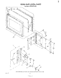 DOOR AND LATCH Diagram and Parts List for RM955PXPW0  Whirlpool Microwave Oven Combo
