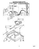 MACHINE BASE Diagram and Parts List for LLT8233AQ1  Whirlpool Washer