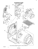 BULKHEAD Diagram and Parts List for LG7801XMW0  Whirlpool Dryer