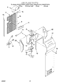 AIR FLOW Diagram and Parts List for KSRB27FHBL01  KitchenAid Refrigerator
