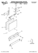 DOOR AND PANEL PARTS Diagram and Parts List for DU1145XTPQ9  Whirlpool Dishwasher