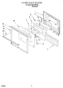 OVEN DOOR Diagram and Parts List for RM765PXAB1  Whirlpool Wall Oven