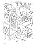 Part Location Diagram of 2166266 Whirlpool PC Board, Freezer Light