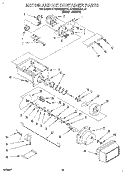 MOTOR AND ICE CONTAINER Diagram and Parts List for KTRS25QAWH12  KitchenAid Refrigerator