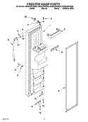 FREEZER DOOR PARTS Diagram and Parts List for KSRA22FKSS00  KitchenAid Refrigerator