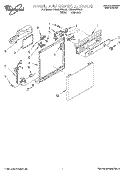 FRAME AND CONSOLE Diagram and Parts List for DU840DWGZ0  Whirlpool Dishwasher