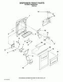 DISPENSER FRONT PARTS Diagram and Parts List for ED2KHAXVS03  Whirlpool Refrigerator
