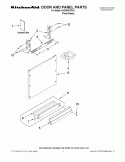 DOOR AND PANEL PARTS Diagram and Parts List for KUDS50FVPA3  KitchenAid Dishwasher