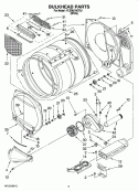 BULKHEAD PARTS, OPTIONAL PARTS (NOT INCLUDED) Diagram and Parts List for YCEM2760TQ1  Whirlpool Dryer