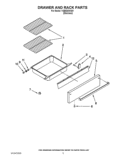 DRAWER AND RACK PARTS Diagram and Parts List for YISE630WS01  Whirlpool Range