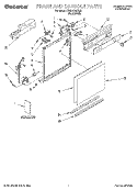 FRAME AND CONSOLE, LITERATURE Diagram and Parts List for TUD5700EQ3  Estate Dishwasher