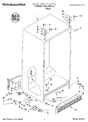 CABINET Diagram and Parts List for KSRB27QDBL00  KitchenAid Refrigerator