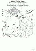 FRAME AND LID PARTS Diagram and Parts List for KUDD03DTBL0  KitchenAid Dishwasher