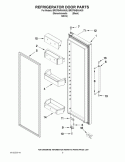 REFRIGERATOR DOOR PARTS Diagram and Parts List for BRS70HRANA00  Whirlpool Refrigerator
