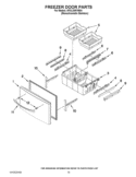 FREEZER DOOR PARTS Diagram and Parts List for KFXL25RYMS4  KitchenAid Refrigerator