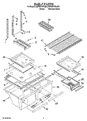 SHELF PARTS Diagram and Parts List for 5GR2SHKXLS04  Whirlpool Refrigerator