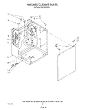 WASHER CABINET Diagram and Parts List for KGLC500TAL1  KitchenAid Washer Dryer Combo
