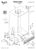 CABINET, LITERATURE Diagram and Parts List for 7GD22DFXFW03  Whirlpool Refrigerator