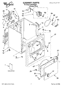 SECTION Diagram and Parts List for LEQ5000KQ0  Whirlpool Dryer