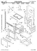 OVEN PARTS Diagram and Parts List for GMC275PDB07  Whirlpool Microwave Oven Combo
