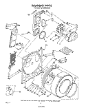 SECTION Diagram and Parts List for LE5920XMW0  Whirlpool Dryer