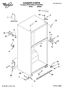 CABINET PARTS Diagram and Parts List for ET1PHKXPQ03  Whirlpool Refrigerator