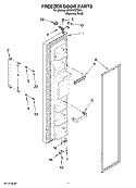 FREEZER DOOR PARTS Diagram and Parts List for ID5HHEXTS01  Whirlpool Refrigerator
