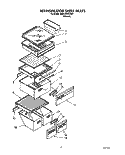 REFRIGERATOR SHELF Diagram and Parts List for 4ED22DWXTN01  Whirlpool Refrigerator