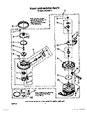 PUMP AND MOTOR Diagram and Parts List for DU8950XX0  Whirlpool Dishwasher
