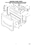 CONTROL PANEL Diagram and Parts List for SF367LEKW0  Whirlpool Range