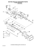 MOTOR AND ICE CONTAINER PARTS Diagram and Parts List for ED5GVEXVD06  Whirlpool Refrigerator