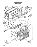 CABINET Diagram and Parts List for AC1854XT0  Whirlpool Air Conditioner