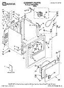CABINET PARTS Diagram and Parts List for MED5805TW0  Maytag Dryer