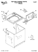 TOP AND CABINET PARTS Diagram and Parts List for LSQ9110PW3  Whirlpool Washer
