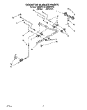 COOKTOP BURNER Diagram and Parts List for SM980PEYN2  Whirlpool Microwave Oven Combo