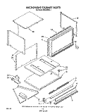 MICROWAVE CABINET , LIT/OPTIONAL Diagram and Parts List for RM278BXV1  Whirlpool Microwave Oven Combo