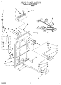 REAR PANEL Diagram and Parts List for KAWL517BWH1  KitchenAid Washer