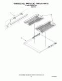 THIRD LEVEL RACK AND TRACK PARTS Diagram and Parts List for KUDE70CVSS3  KitchenAid Dishwasher