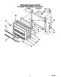 FREEZER DOOR Diagram and Parts List for RT20CKXAW00  Roper Refrigerator