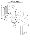 AIR FLOW PARTS Diagram and Parts List for KSRG22FKBT18  KitchenAid Refrigerator