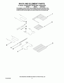 RACK AND ELEMENT PARTS Diagram and Parts List for GGE350LWQ00  Whirlpool Range