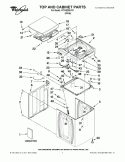 TOP AND CABINET PARTS Diagram and Parts List for WTW6200VW1  Whirlpool Washer