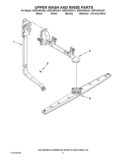UPPER WASH AND RINSE PARTS Diagram and Parts List for WDF310PCAW1  Whirlpool Dishwasher