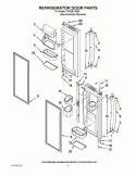 REFRIGERATOR DOOR PARTS Diagram and Parts List for KFIS25XVMS4  KitchenAid Refrigerator