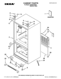 CABINET PARTS Diagram and Parts List for IX5HHEXWS08  Whirlpool Refrigerator