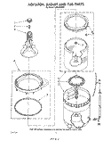 AGITATOR, BASKET AND TUB Diagram and Parts List for LA5530XPW7  Whirlpool Washer