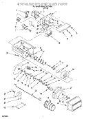 MOTOR AND ICE CONTAINER Diagram and Parts List for 6ED22DQXDW00  Whirlpool Refrigerator