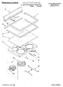 COOKTOP Diagram and Parts List for KERC500EWH3  KitchenAid Range