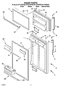 DOOR PARTS Diagram and Parts List for ET1LFKXKB06  Whirlpool Refrigerator